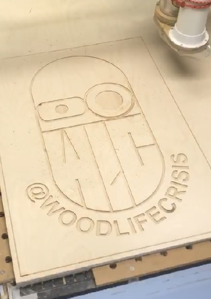 wood life crisis brisbae sign epoxy inlay cnc router